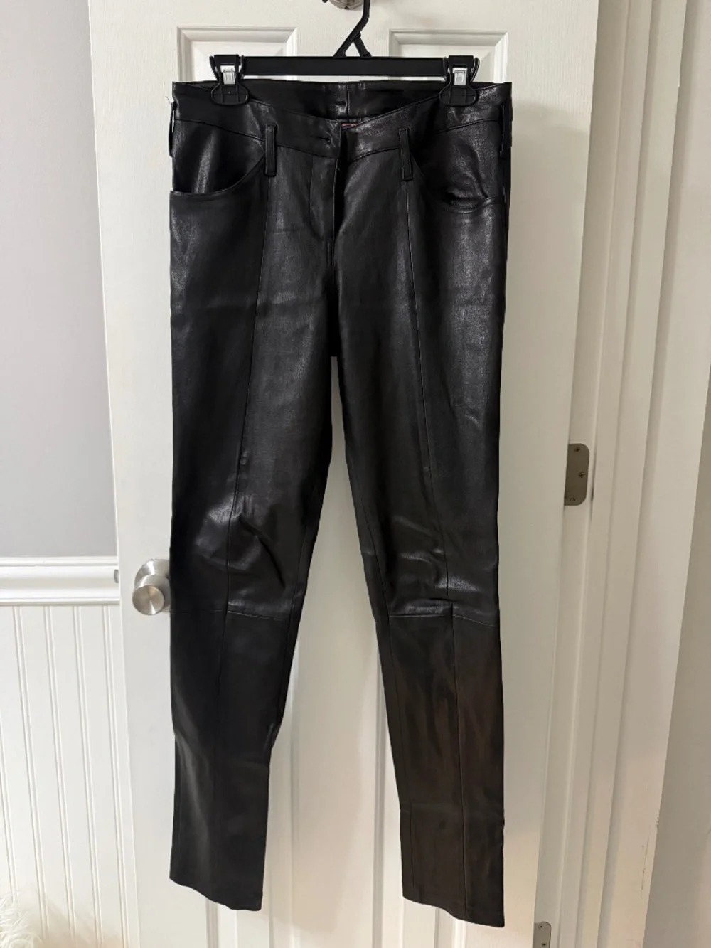 Tory Burch 100% Leather Skinny Leg Pants